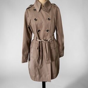Michael Kors Double Breasted Trench Coat Women’s Small Old Money
